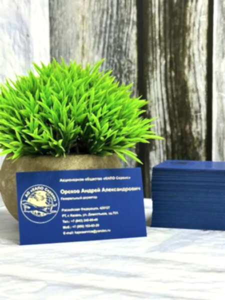 визитки с фольгирование для КАПО Сервис