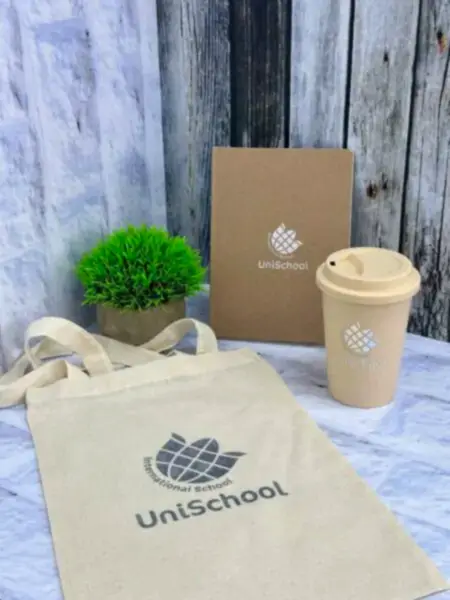 мерч для uniscool стакан, ежедневник, шоппер